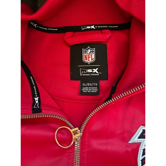 NFL MSX Team Apparel Atlanta Falcons Women's Red Zip Up Jacket Size XL NWT - Picture 4 of 8